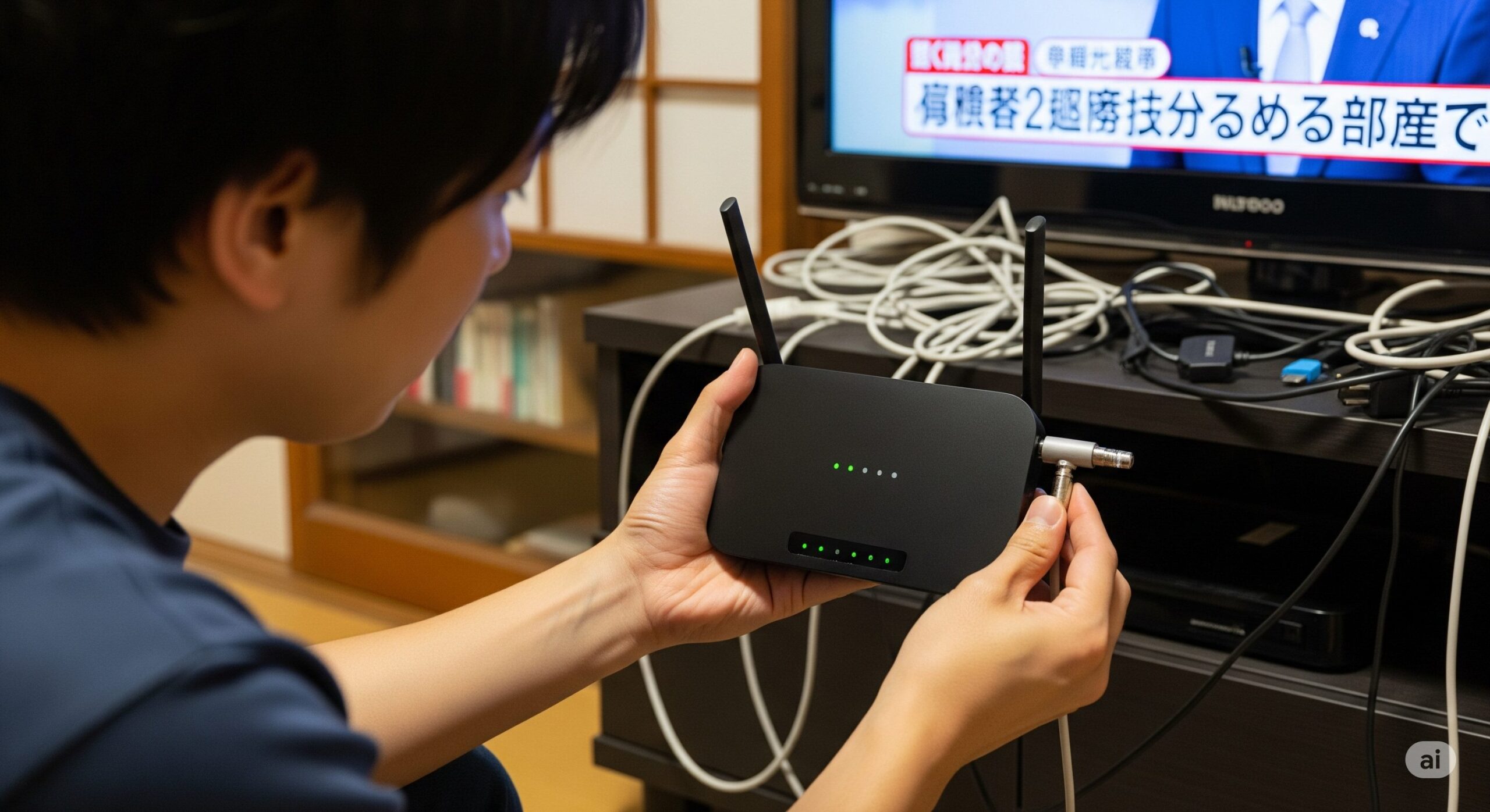 テレビ線とWiFiルーターの置き場所は無関係？【速度改善の秘訣】