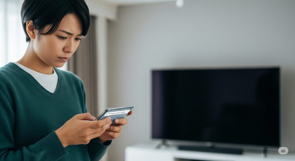 【5秒で解決】テレビのインチ数はどこに書いてある？確認方法を解説