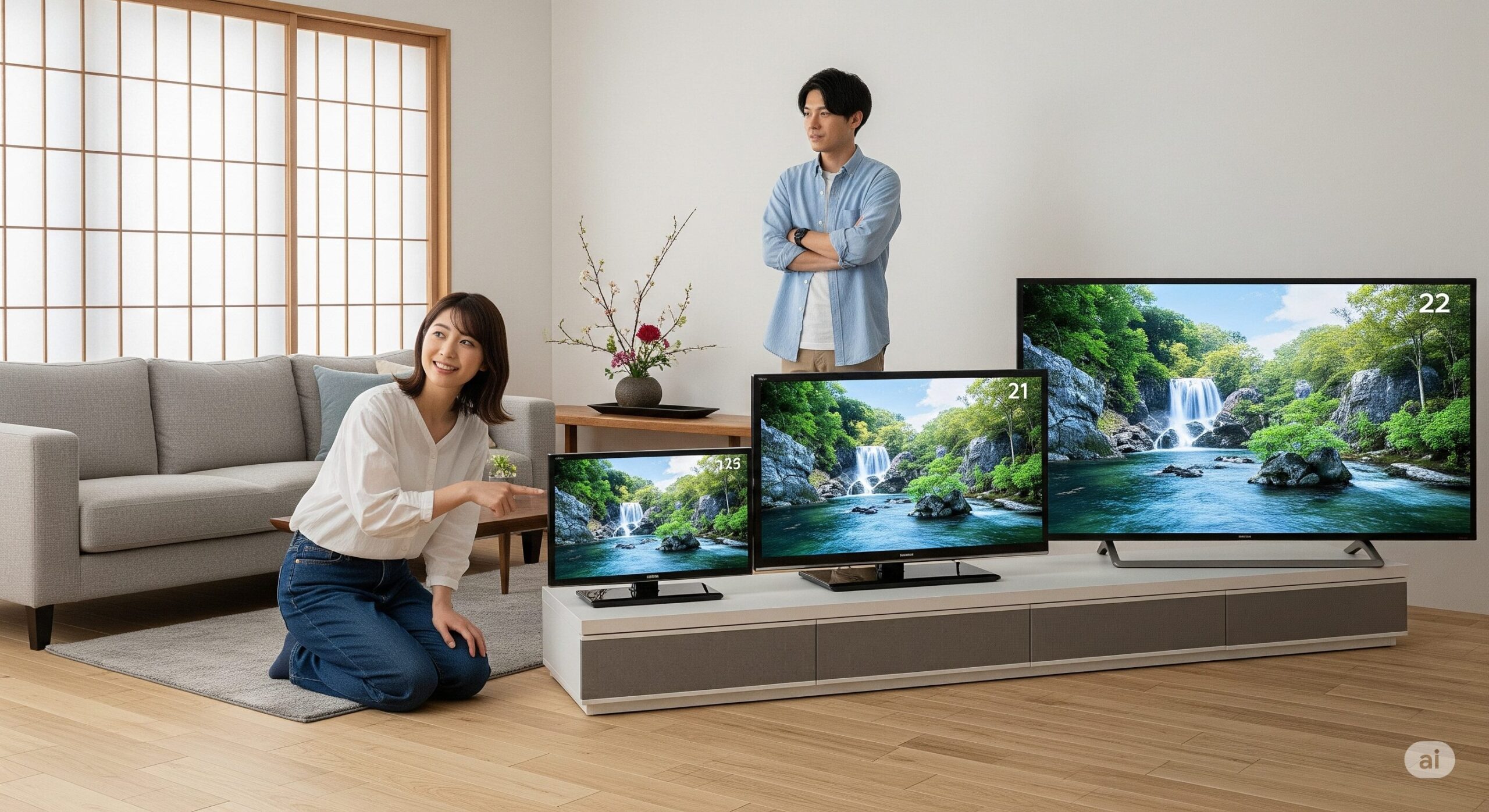 【比較表】テレビの14・16・21・22インチの大きさは？