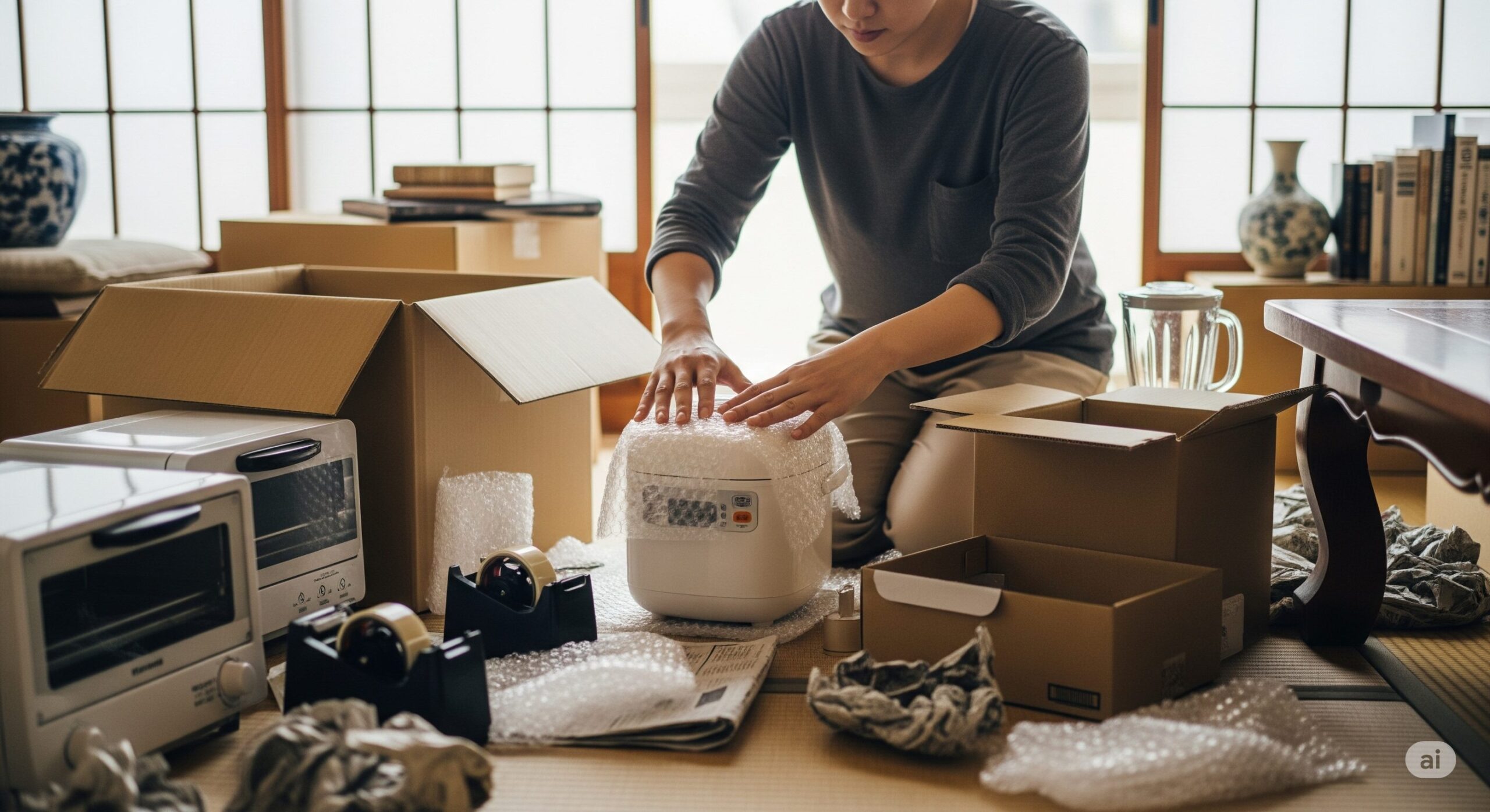 引っ越しでの家電の梱包術！どこまでダンボールに入れるべき？