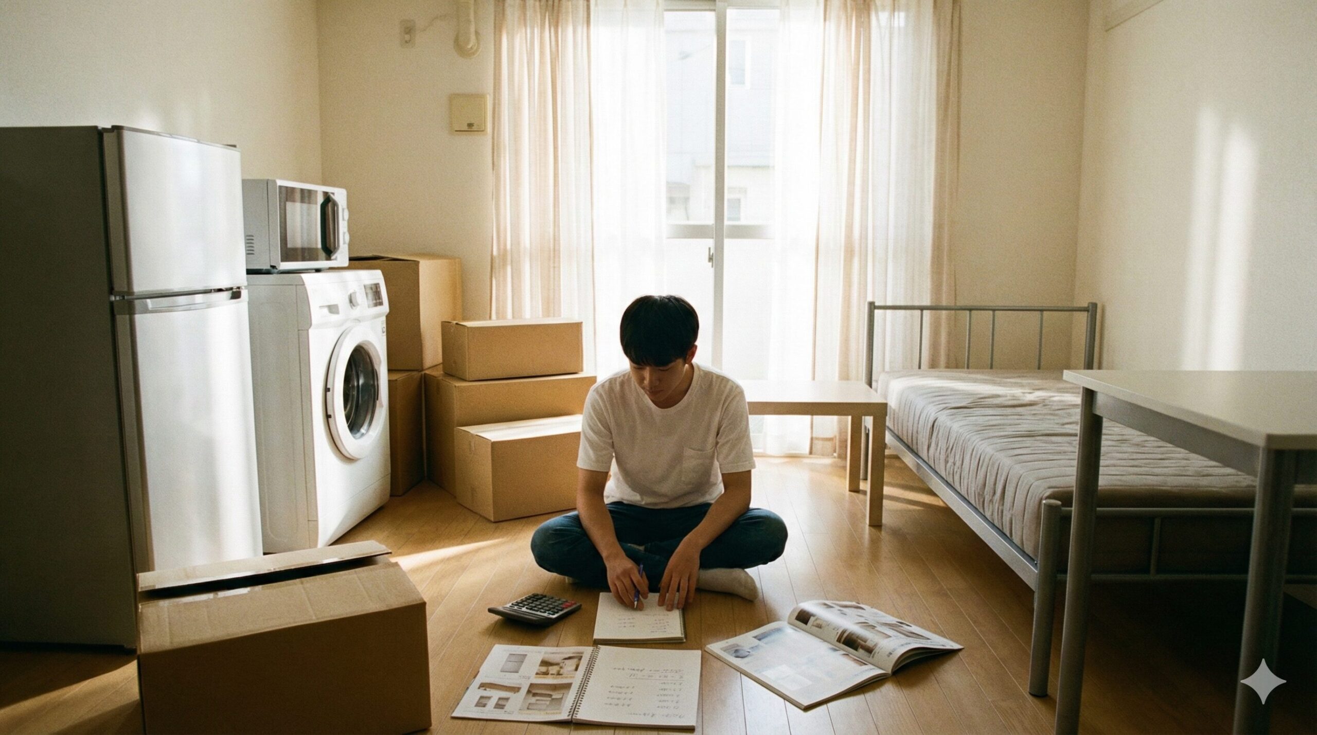 一人暮らしの初期費用：家具家電の総額は？10万円で揃えるリストと節約術