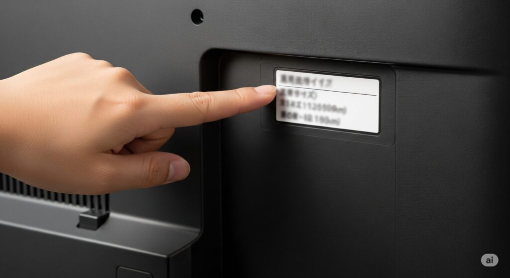 【5秒で解決】テレビのインチ数はどこに書いてある？確認方法を解説