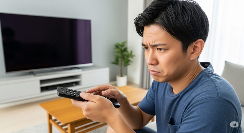 テレビのリモコンが電源ボタンだけ反応しない！5つの原因と対処法