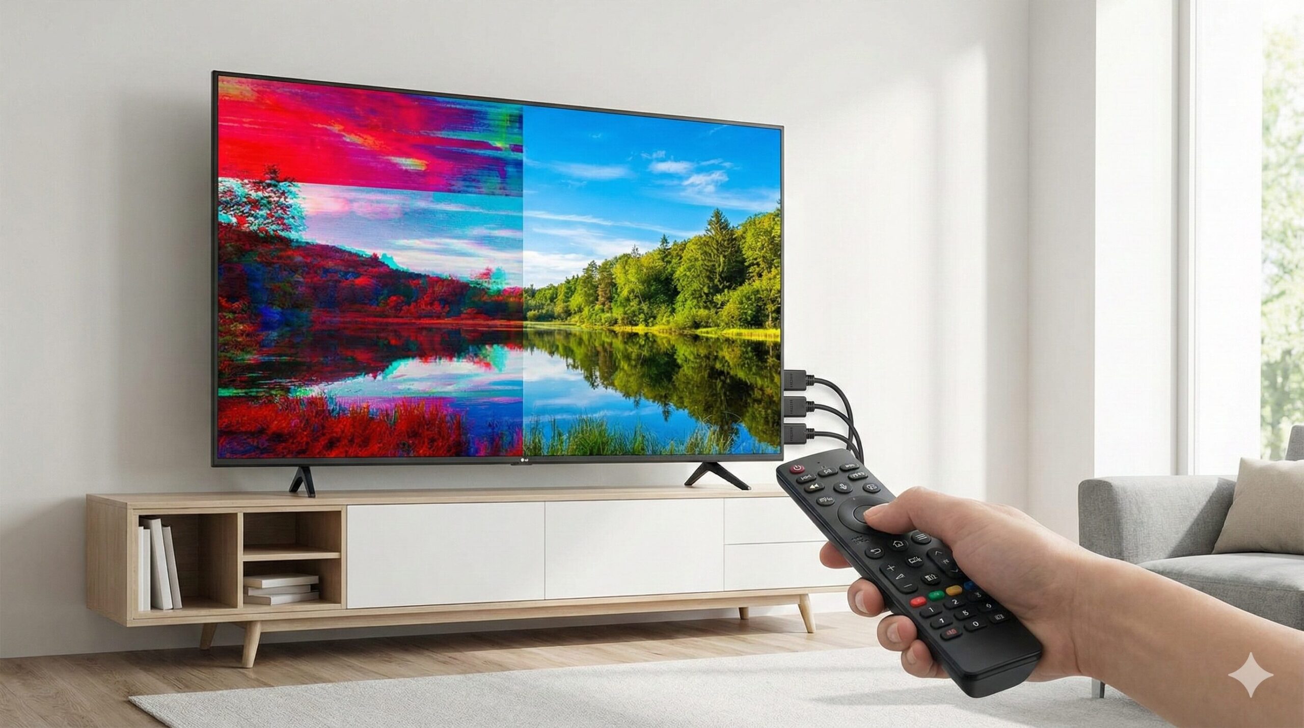 テレビの色合いがおかしい！赤や青に変色する原因と直し方