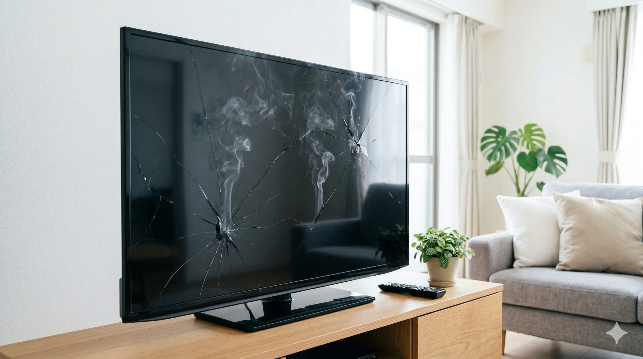 テレビの液晶割れは発火する恐れあり！突然割れた際の応急処置を徹底解説