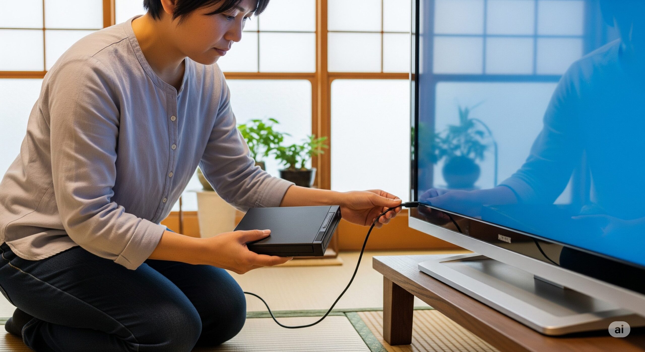【解決】外付けDVDドライブをテレビで見る方法！3つの簡単接続法
