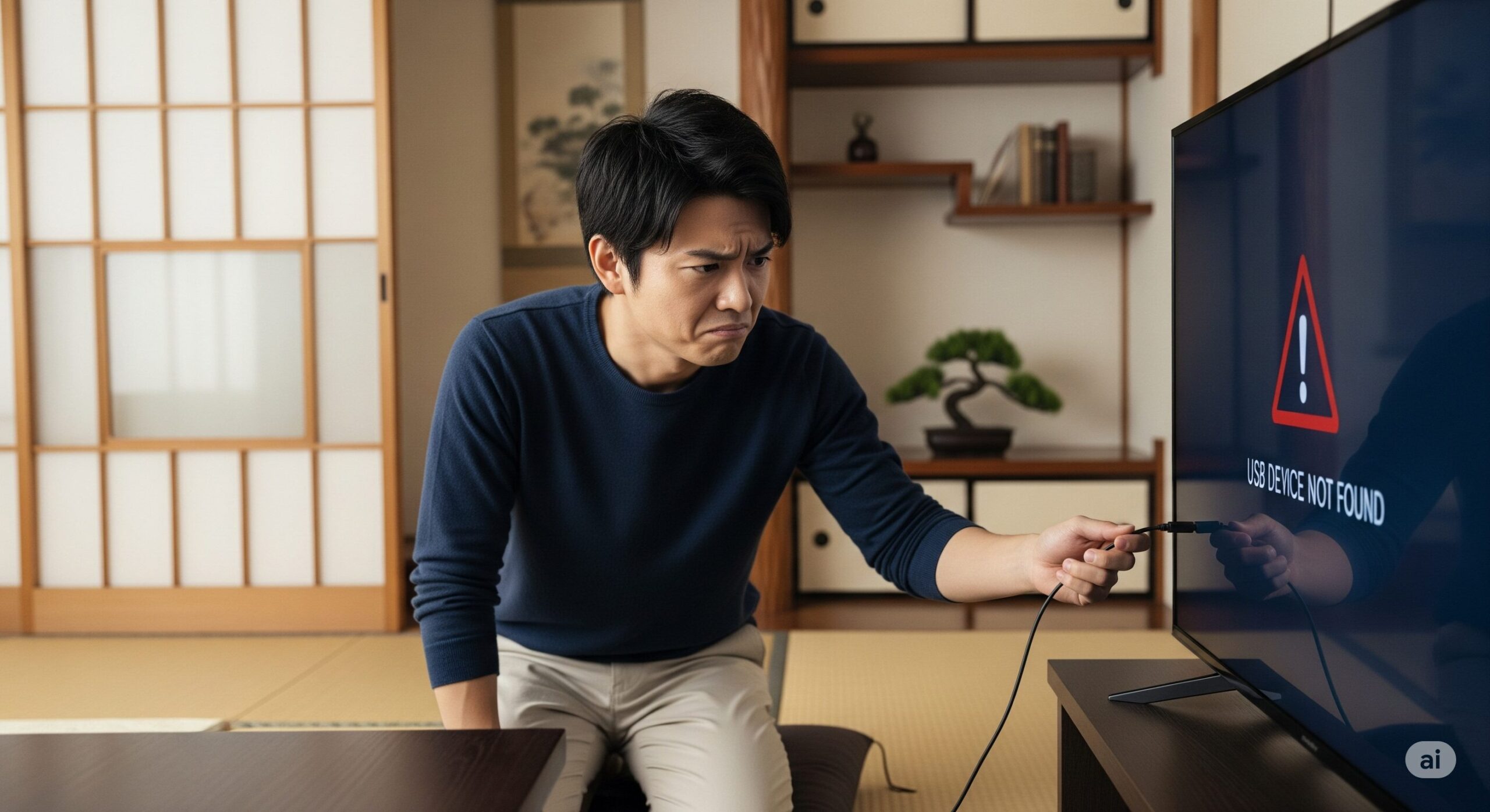 テレビの「USB機器が見つかりません」を解決！未接続の対処法