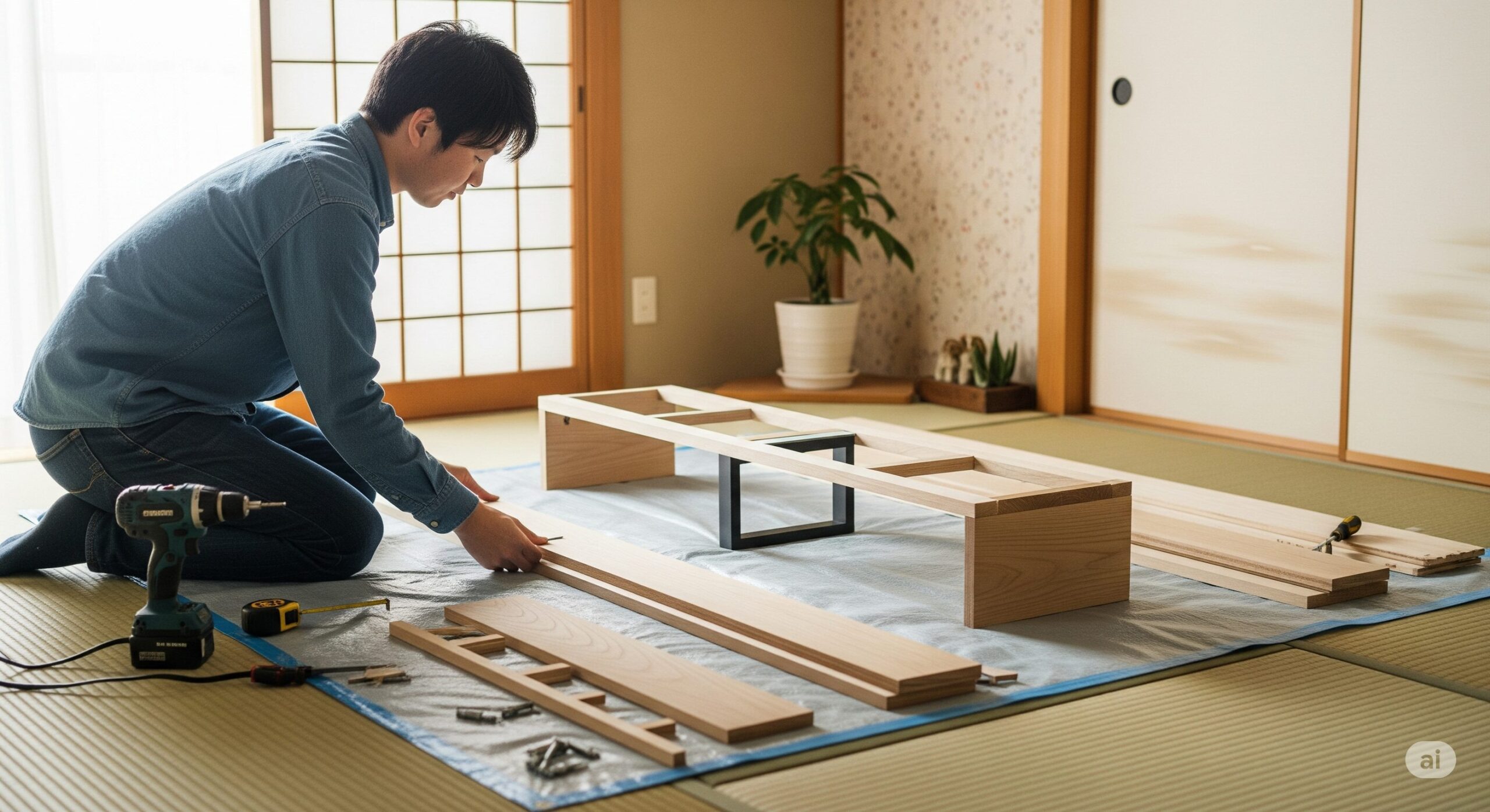 テレビボードの高さが30cmは低い！ホームセンターで簡単DIY