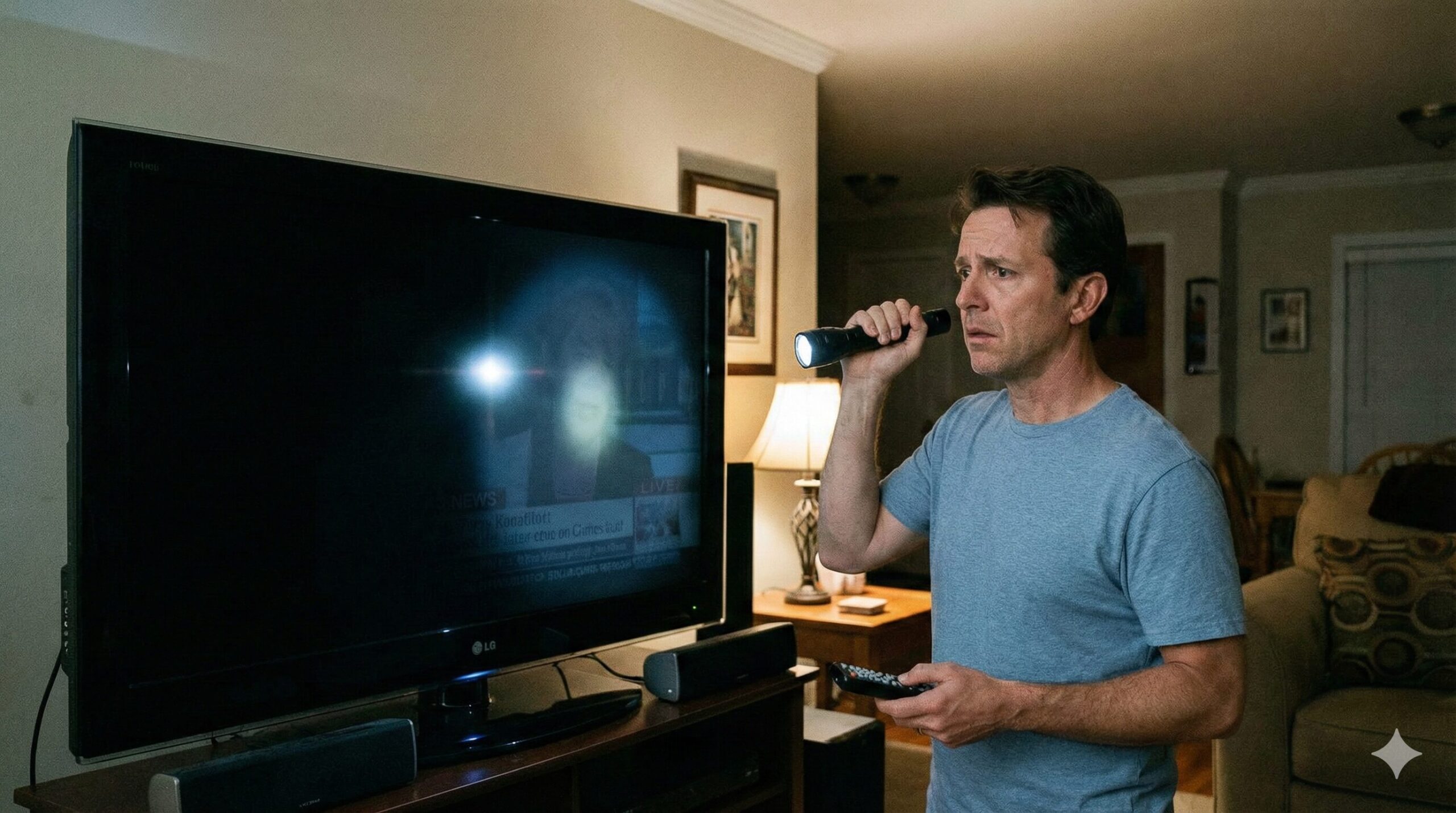 テレビ画面がうっすら映る原因はバックライトの故障？音は出るのに映らない時の対処法