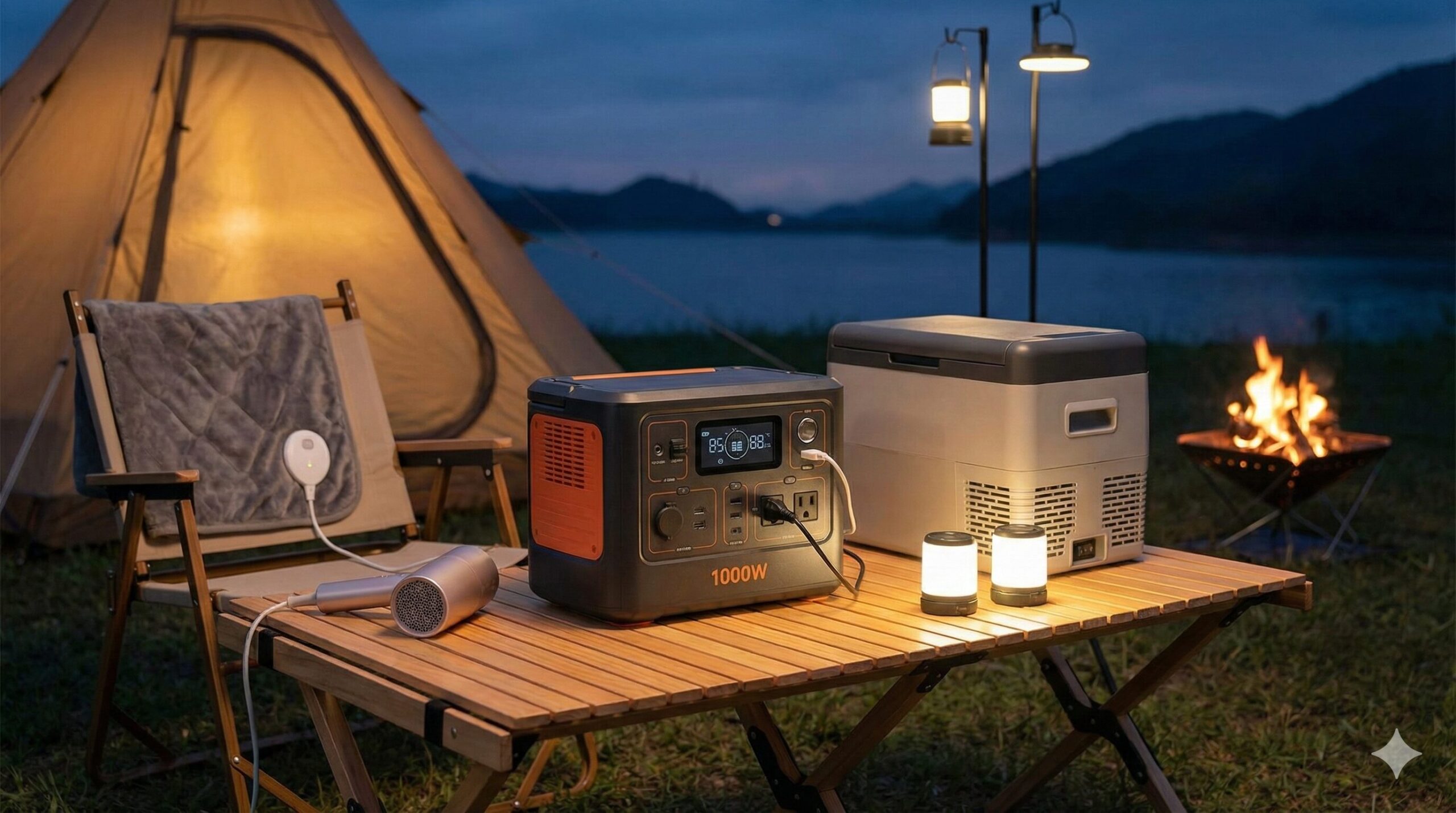 1000Wのポータブル電源で何ができる？実測した家電と使用時間を公開