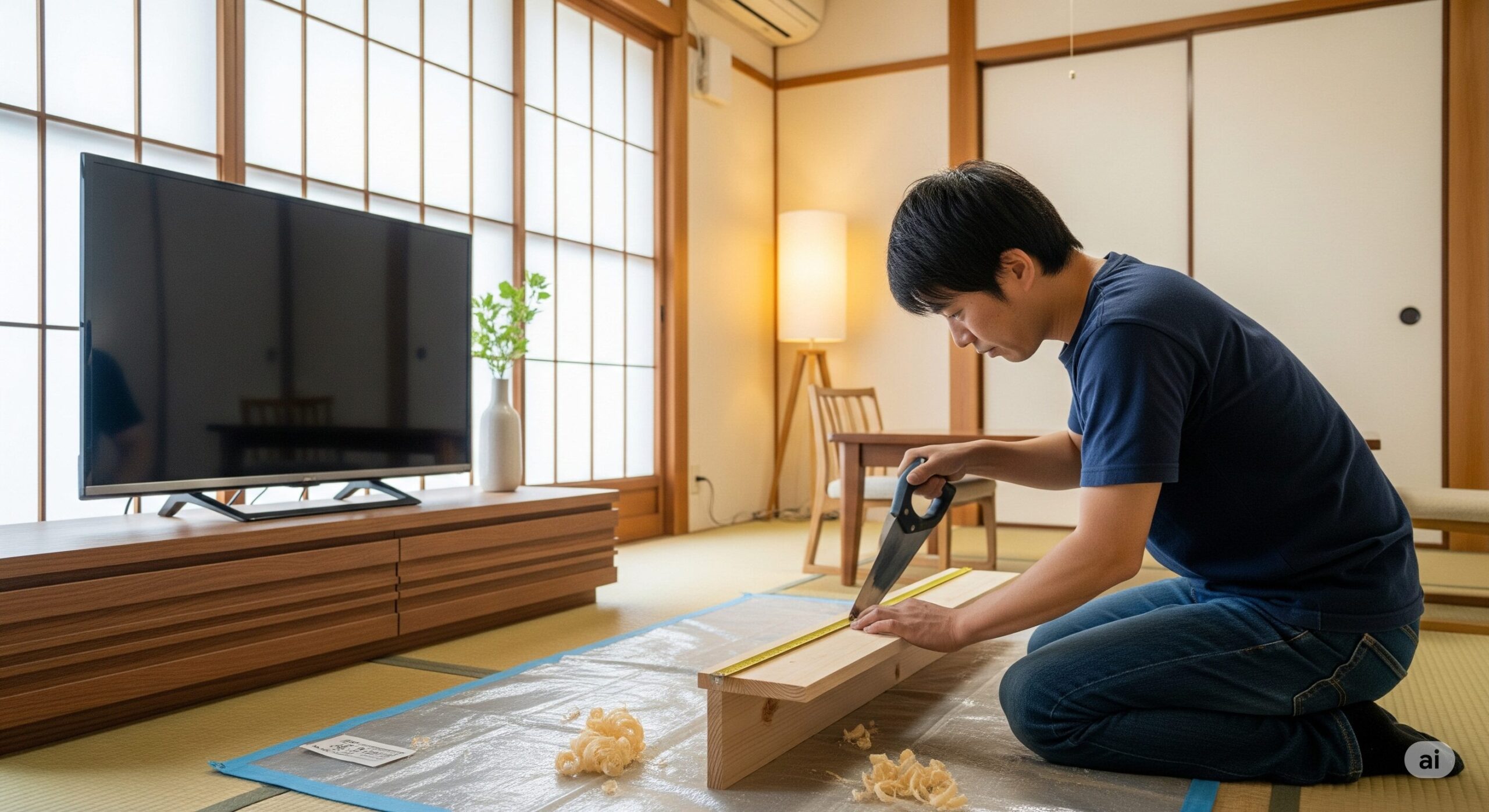 【テレビ台のかさ上げDIY】おしゃれ＆安全に高さを出す方法