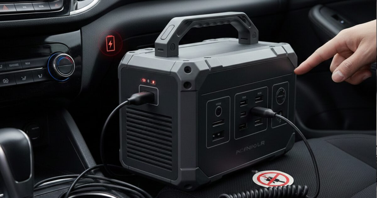 ポータブル電源のシガーソケット充電は危険？注意点6つと溶ける原因