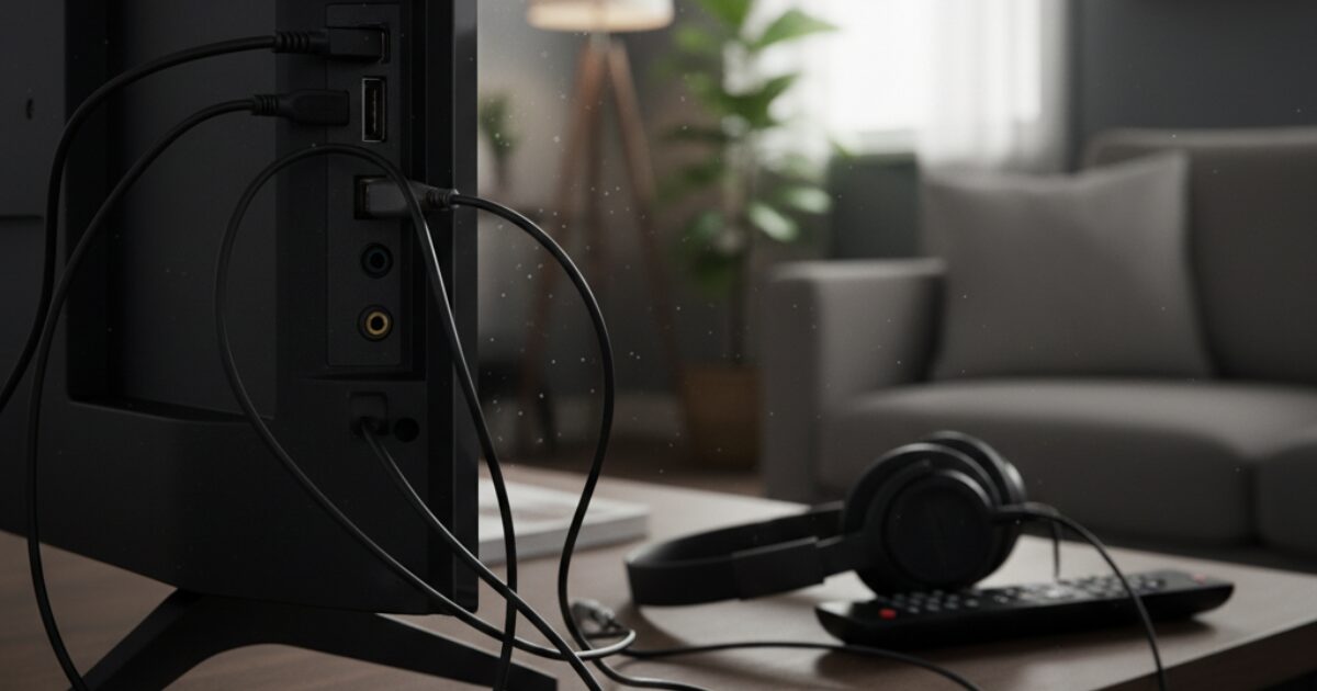 テレビのイヤホンジャックはどこ？有線イヤホンで聞く3つの接続法とない時の対処