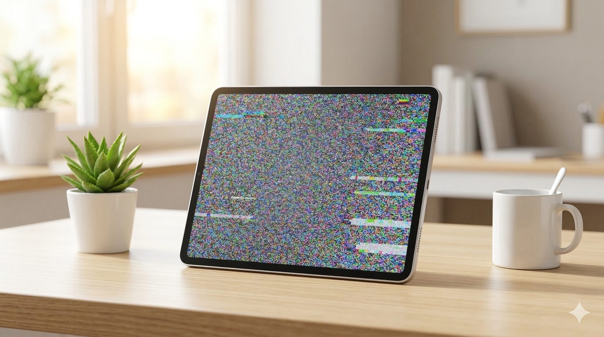 タブレットの画面のノイズの直し方！修理に出す前に自分で試せる対処法