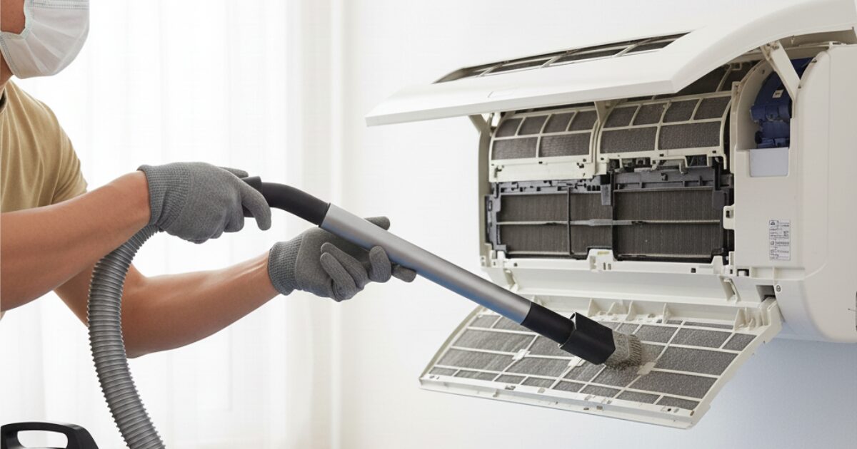 エアコンを掃除機で吸うのはOK？故障回避の5つの手順と水漏れ解消法