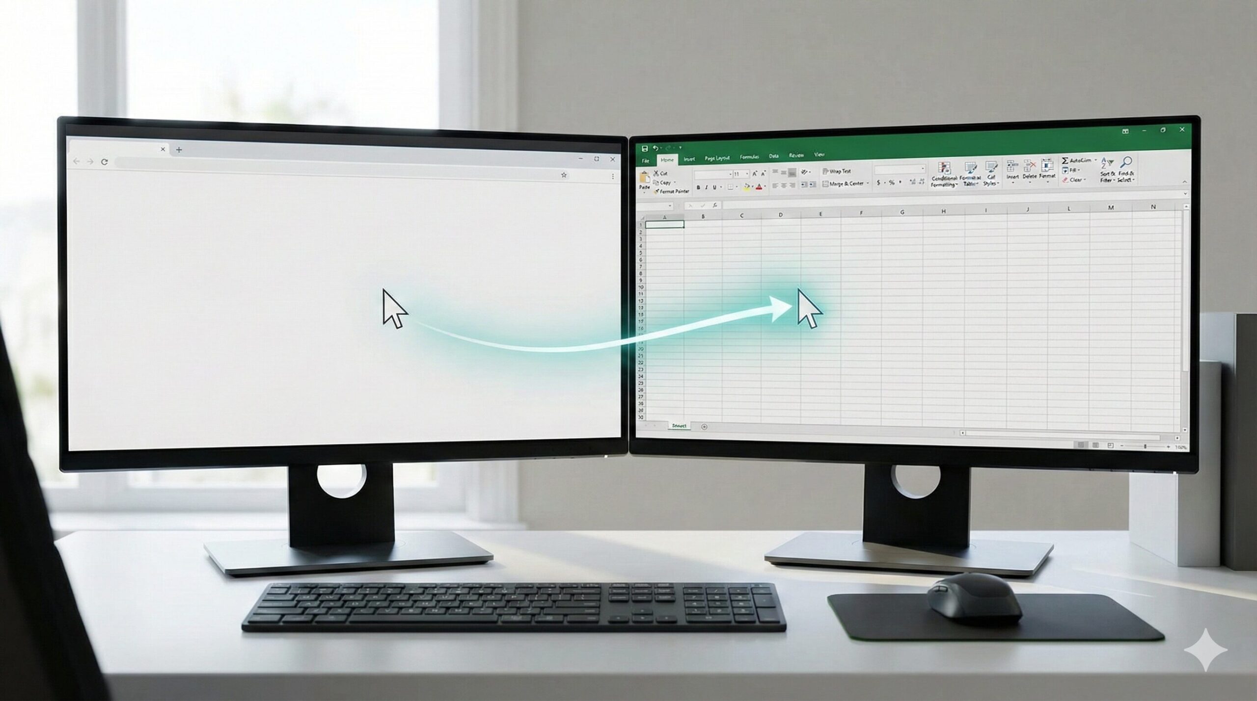 パソコンを2画面に接続した際のマウス移動を快適に！ズレと引っかかりを直す5つの手順
