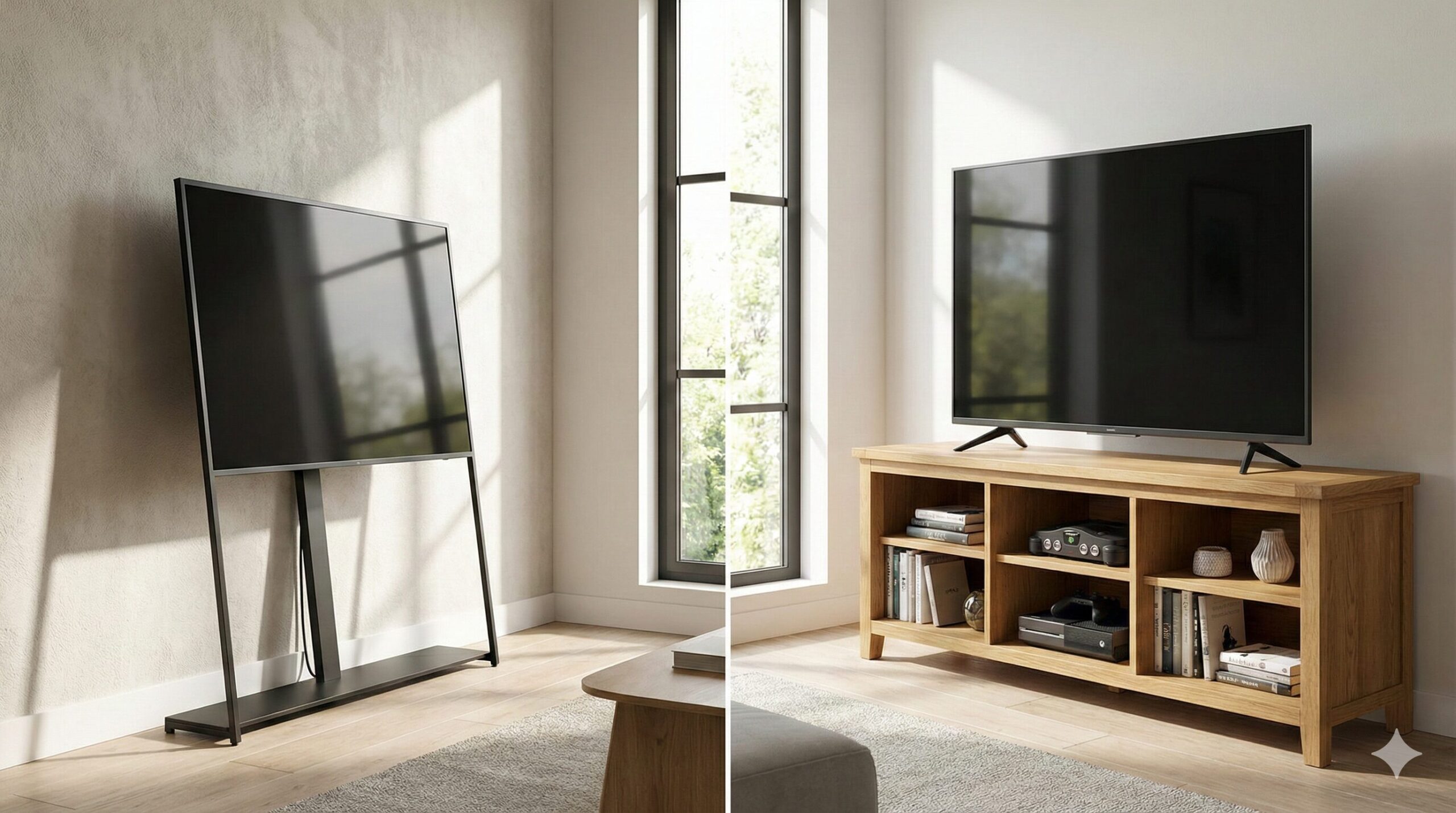 テレビスタンドとテレビ台、どっちを選ぶべき？5つの基準で徹底比較