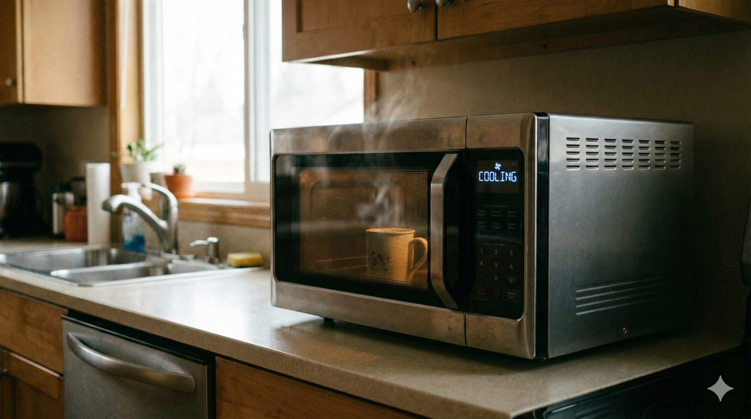 電子レンジの冷却中は故障？止まらない原因と3つの対処法