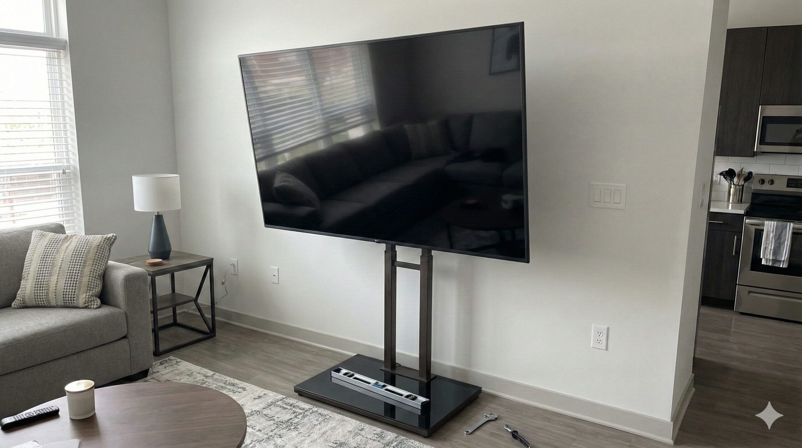 テレビスタンドが前に傾く・斜めになる！グラグラを直す5つの調整法