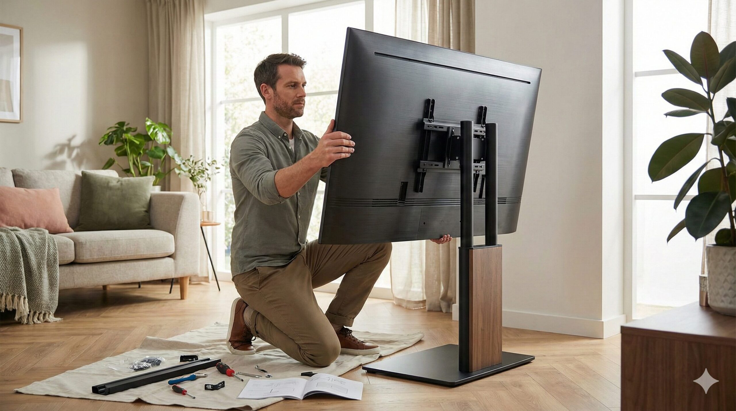 テレビスタンドは一人で設置できる？取り付けのコツと失敗しない選び方