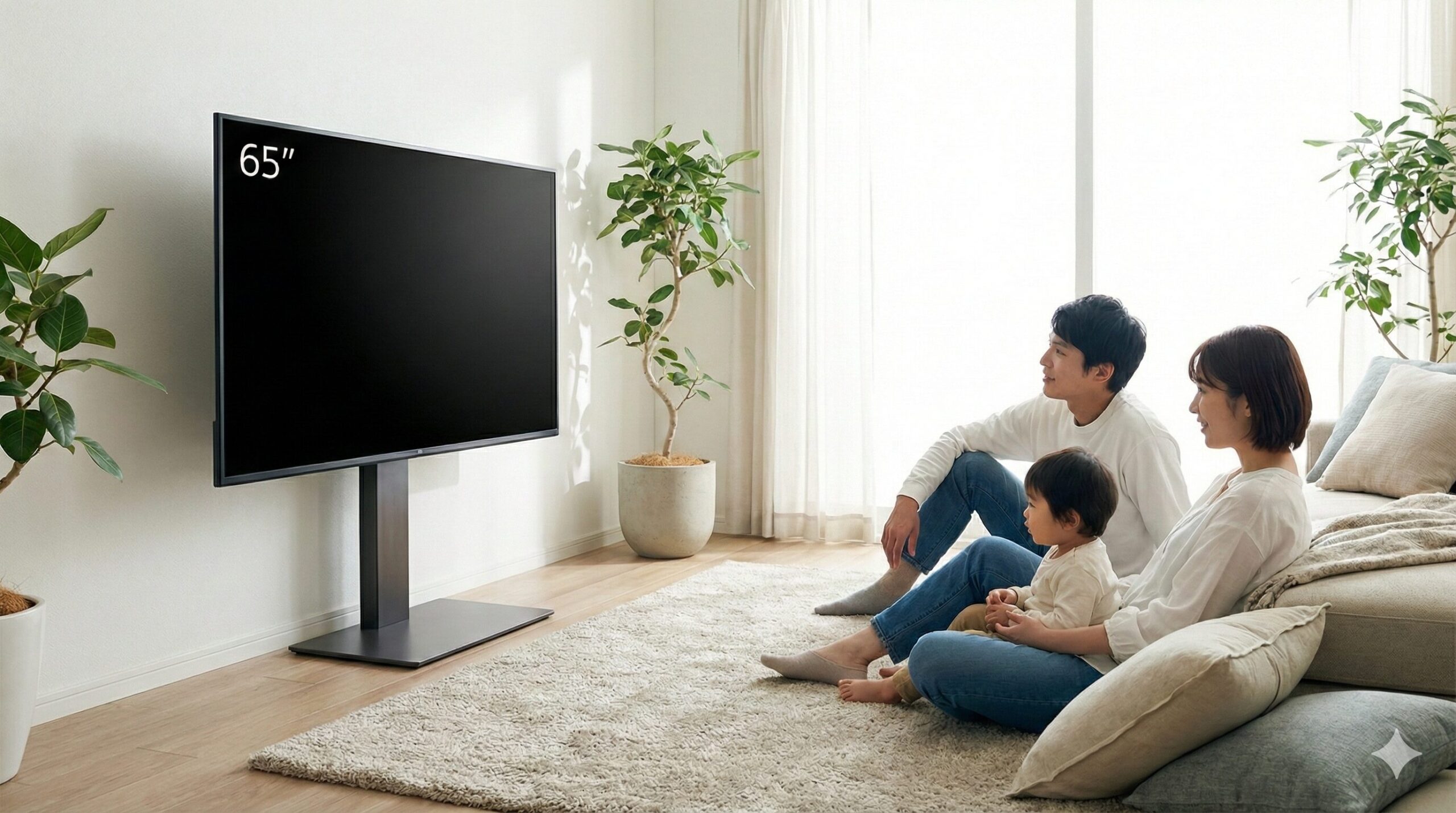 テレビスタンドは短いのが正解？床座に合う選び方と高さ目安