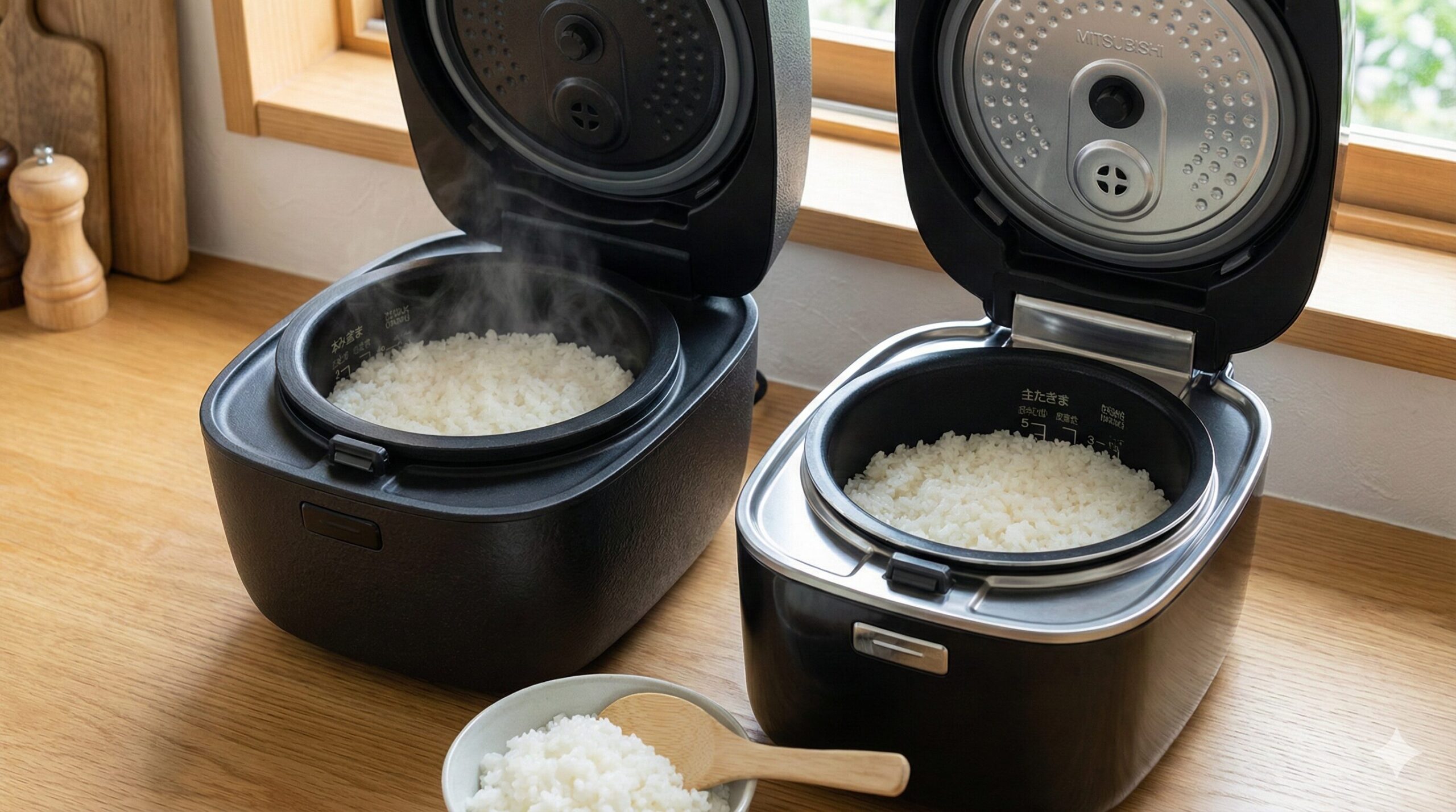 三菱の炊飯器「本炭釜」と「炭炊釜」の違いは？5つの選び方と非圧力のメリット