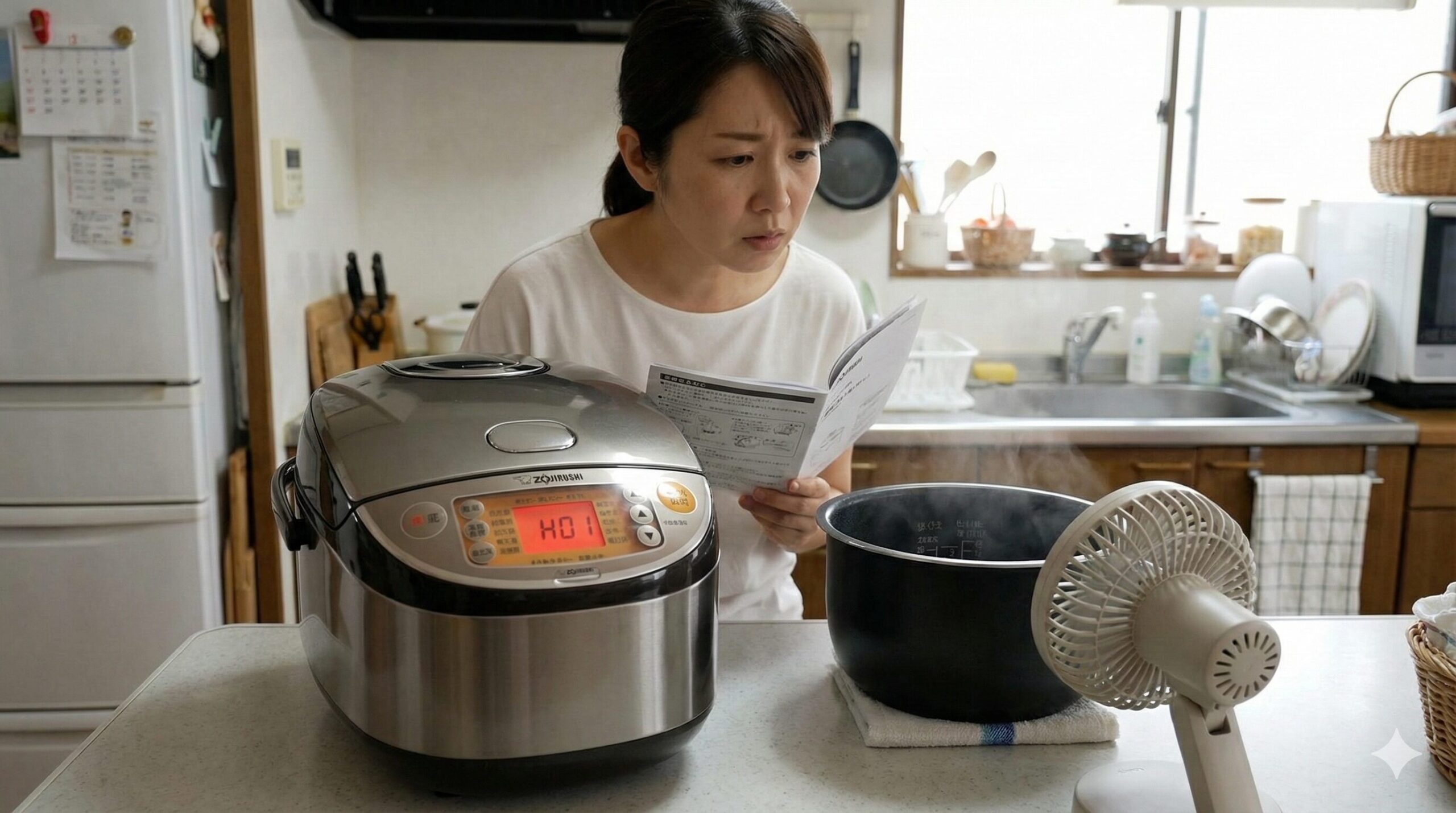 象印の炊飯器のエラーH01・H03は故障？冷やす時間と3つの対処法