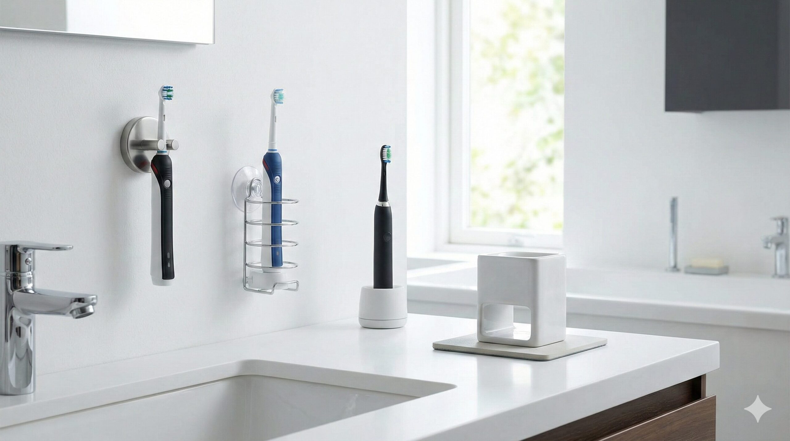 電動歯ブラシの根元の汚れが取れない！ヌメリを防ぐ洗面台の収納術とおすすめスタンド