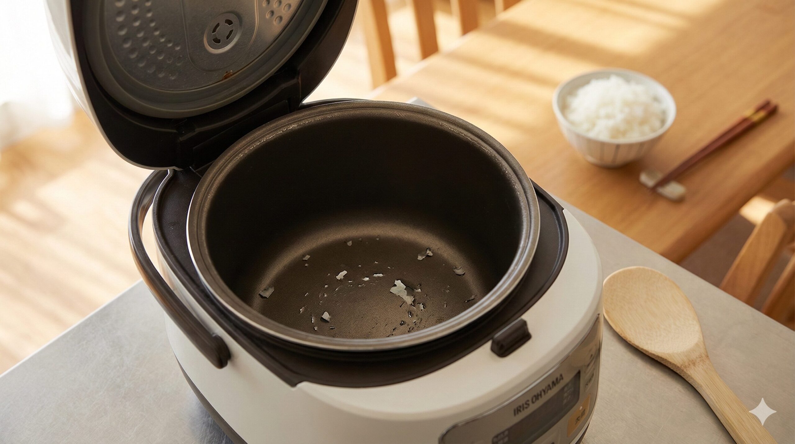 アイリスオーヤマの炊飯器の内釜の剥がれは危険？交換か買い替えかの判断基準