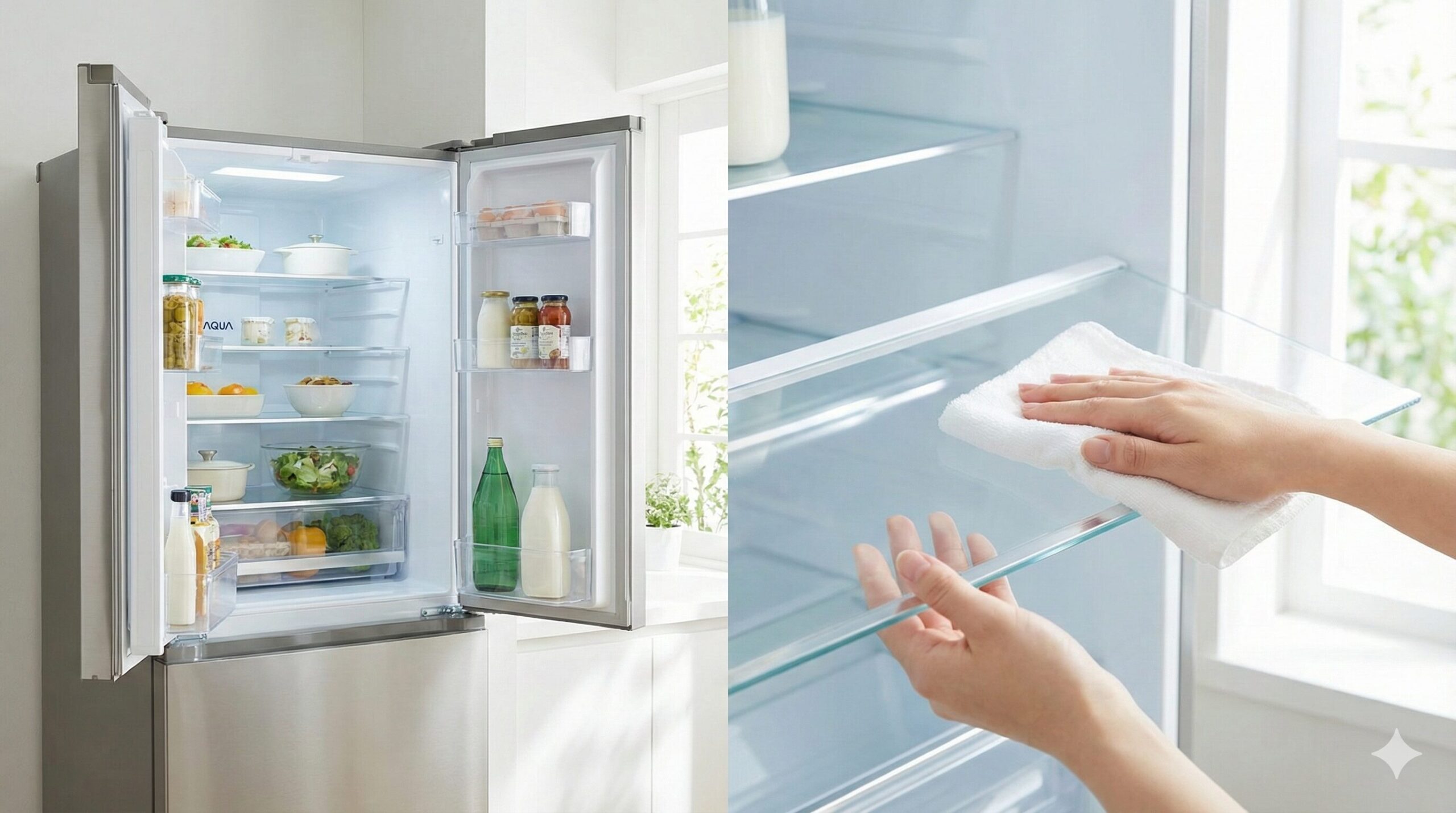 アクアの冷蔵庫のガラスの外し方は？棚板・パッキンの掃除と5つの注意点