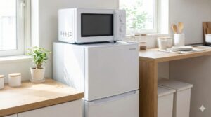 アイリスオーヤマの冷蔵庫の上に電子レンジは置ける?注意点とおすすめ機種3選