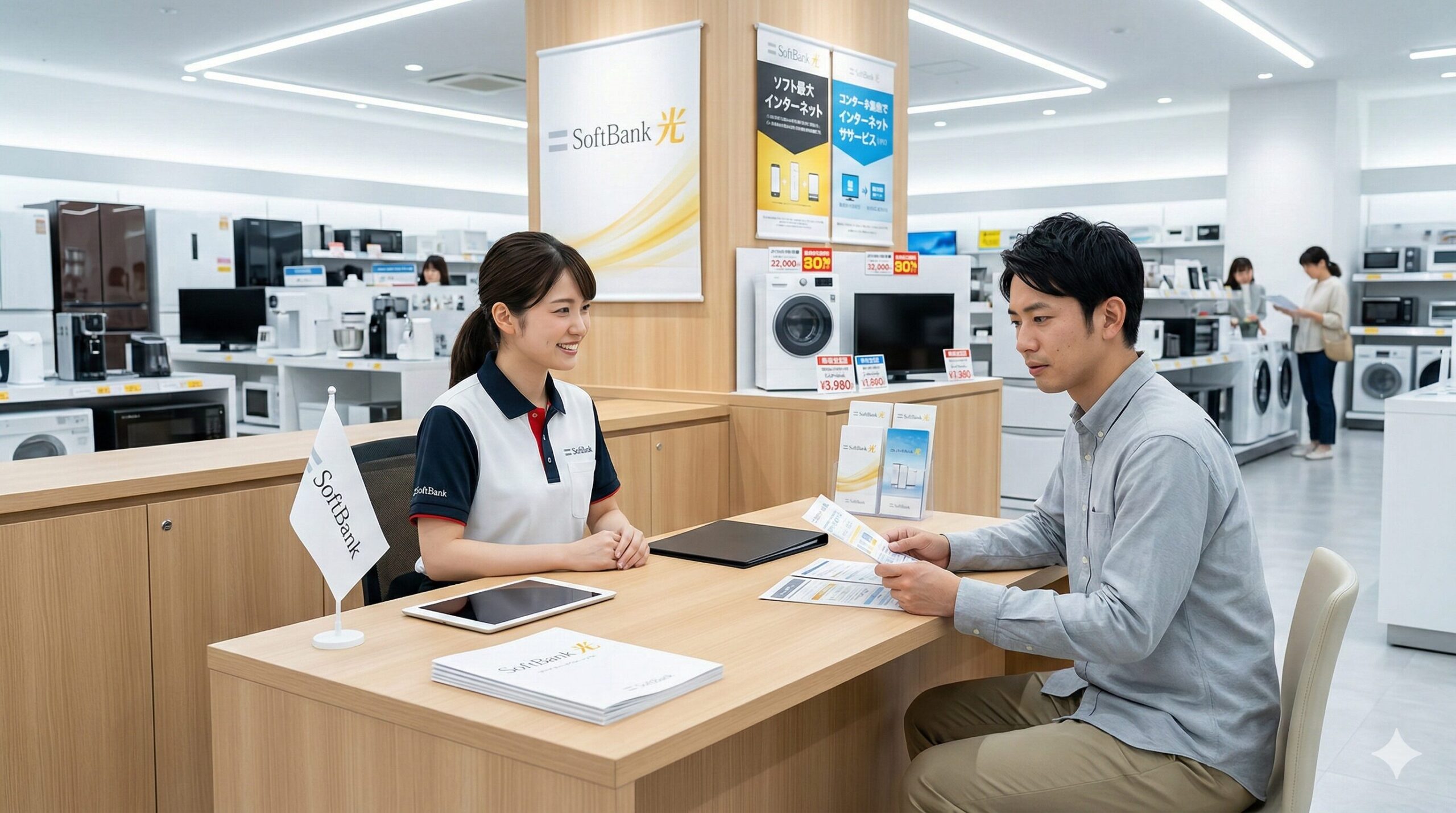 ソフトバンク光の契約で家電の値引きがあった場合、キャンセル時に返金しないとどうなる？