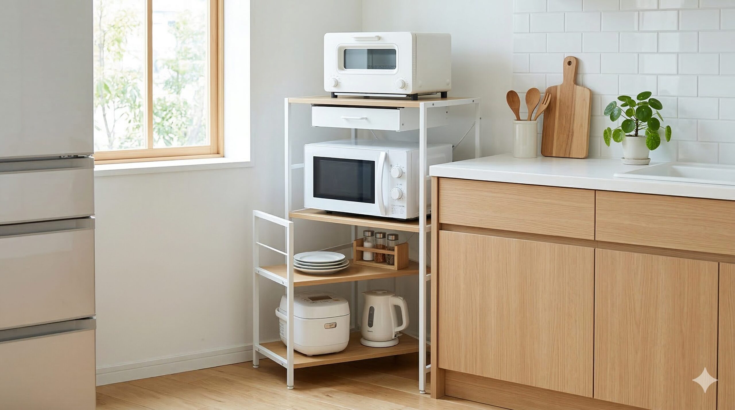 山善の家電収納ラックでごちゃつくスペースを劇的に改善！おすすめ収納術