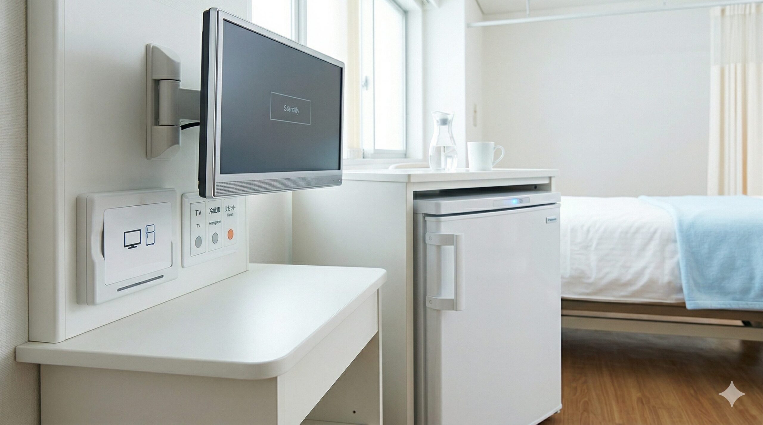 病院のテレビカードで冷蔵庫の課金をリセットする正しい手順