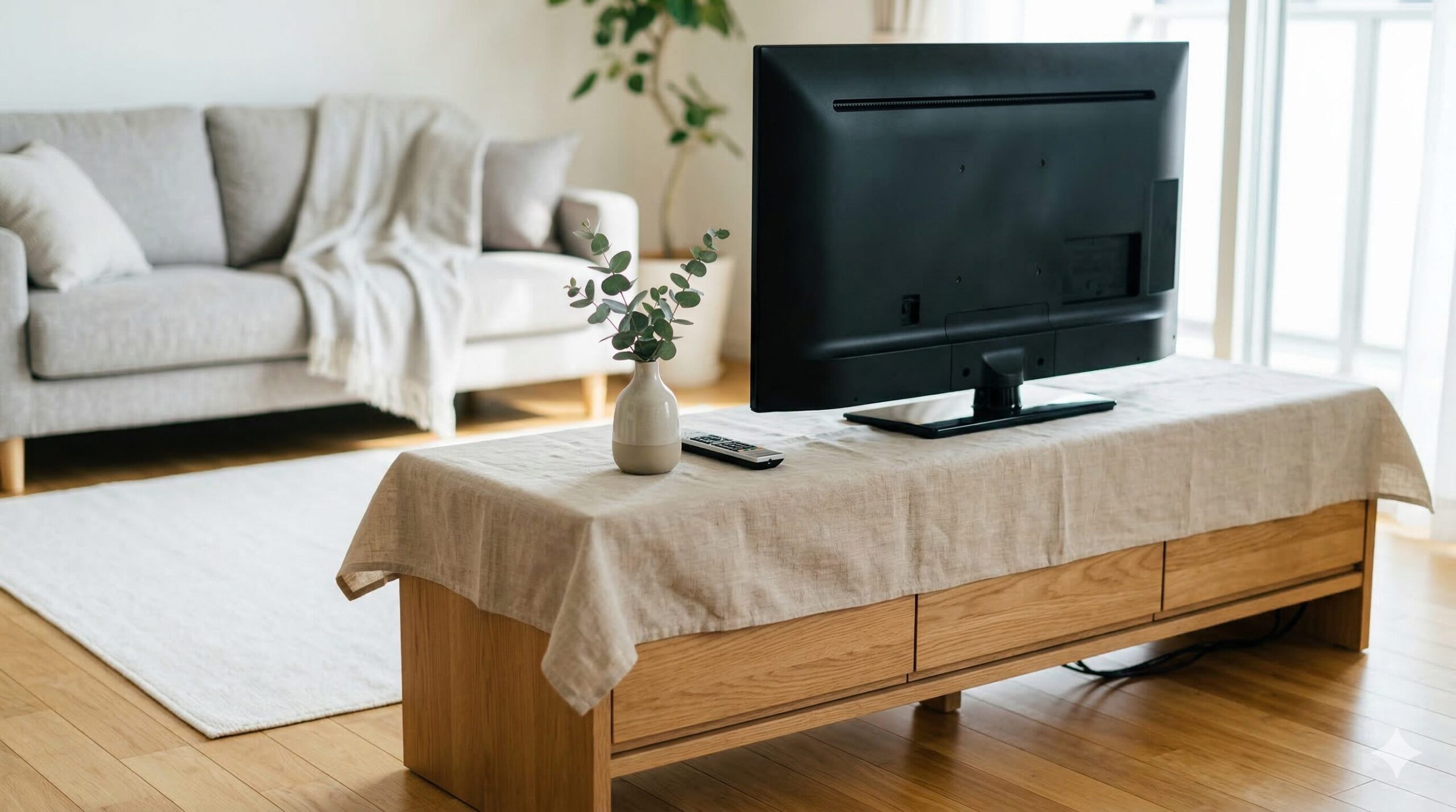 テレビ台に布を敷くメリット！おしゃれな目隠しアイデアと選び方のコツ