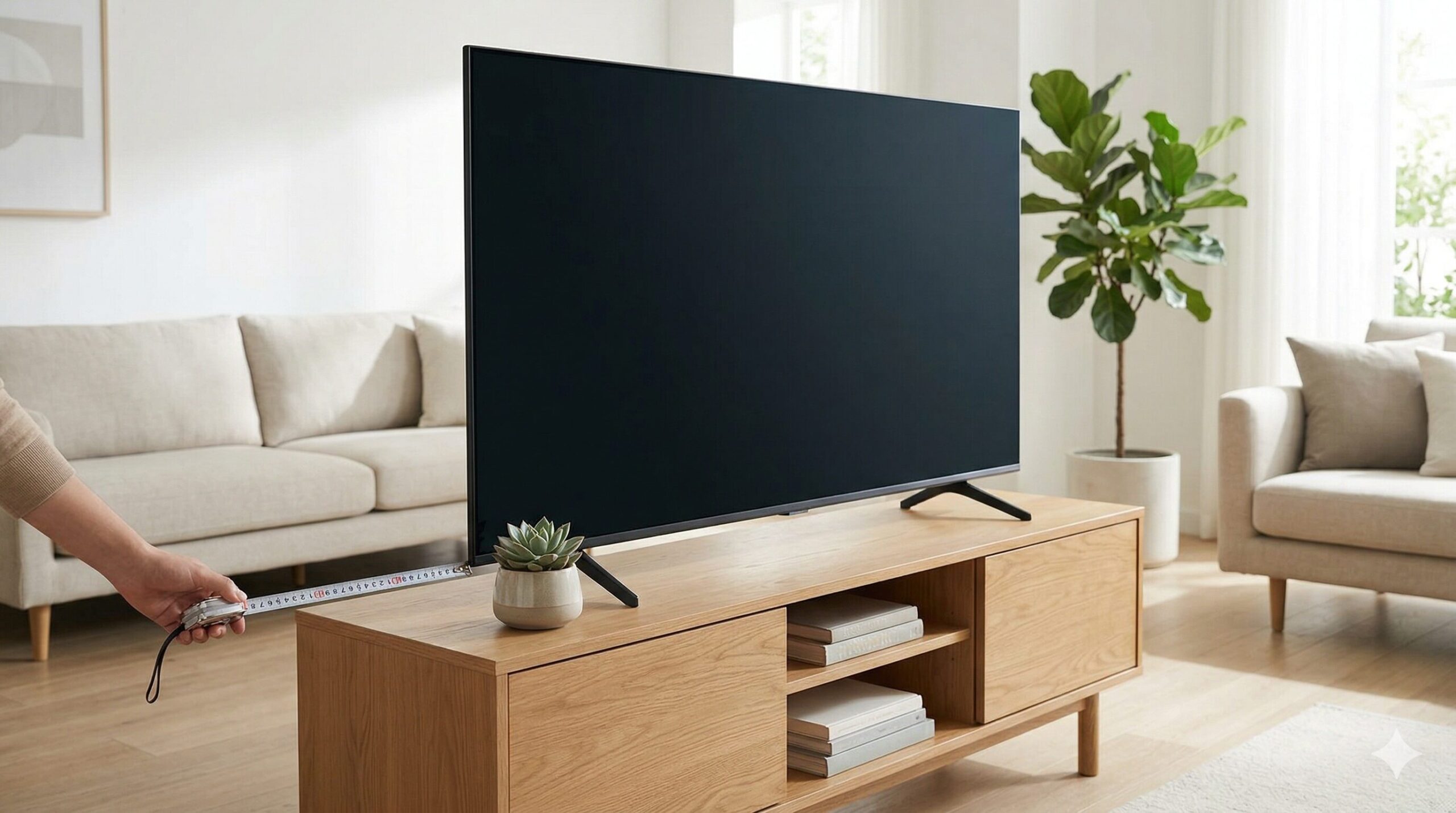 テレビ台からテレビがはみ出る時の対策やサウンドバーがはみ出る際の解決法を徹底解説